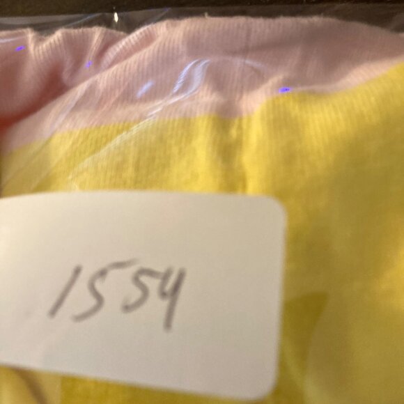 Womens J Crew Cowel Neck Striped Pullover Sweatshirt M Cotton Pink Yellow - Picture 8 of 8